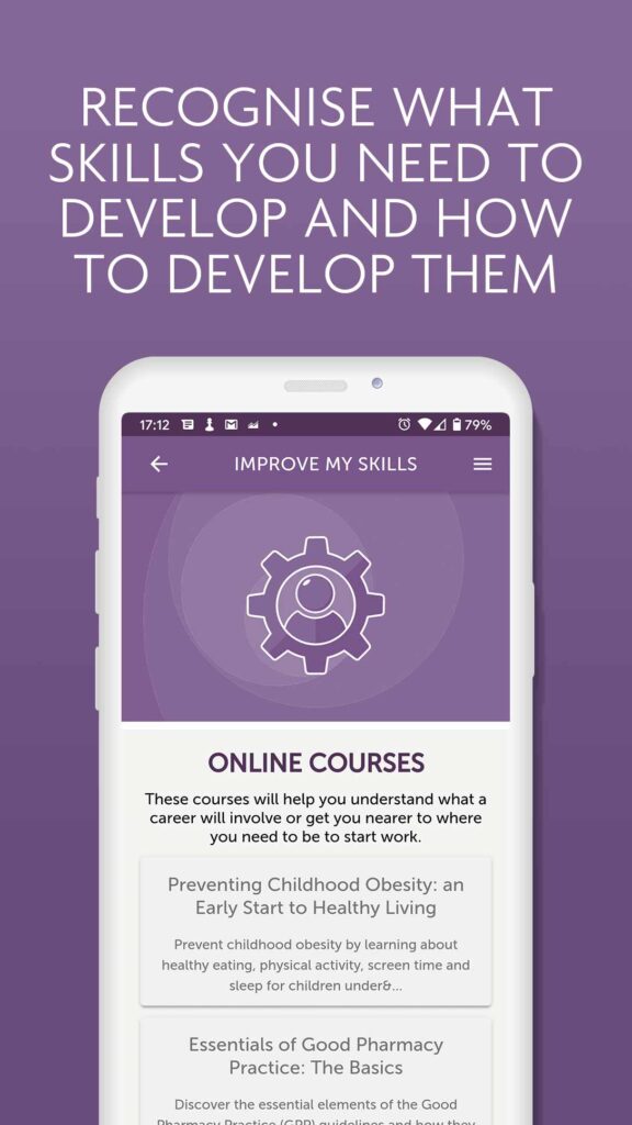 Image of iShine app - online courses page